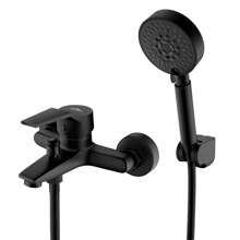 Mezclador de bañera con ducha de mano, juego mezclador de bañera clásico con 5 funciones para bañera y baño