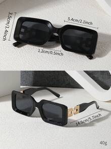 1pair Women's Square Frame Fashion Glassesable And Versatile For Summer Outfits - Multicolor - View 6