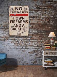 1個金屬錫牌,禁止入內的標誌,可用於家庭、酒吧、餐館等場所,金屬繪畫 - 彩色 - 查看 5