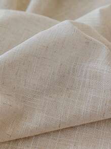 1 件装透明亚麻薄纱窗帘杆，简约且多功能 - 米色 - 查看 7