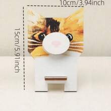1pc Cute Cat Design Eyeglasses Frame - Beige - View 3