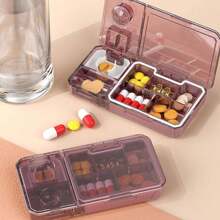 1入裝方便攜帶藥箱,附藥片切割器,多格別隔儲存藥片 - 彩色 - 查看 5
