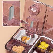 1入裝方便攜帶藥箱,附藥片切割器,多格別隔儲存藥片 - 彩色 - 查看 6