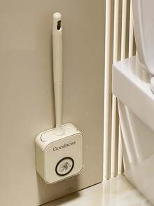 1入組豪華新款馬桶刷套裝,掛牆式,矽膠材質,無角設計,浴室清潔工具 - 彩色 - 查看 3