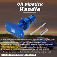 Car Oil Dipstick Pull Handle Aluminum Alloy For F0rd For GT V8 GT500 1999-2011 Auto Replacement Modification Decoration - Yellow - View 8