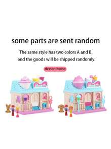 1 套驚喜城兒童寶盒玩具,女孩娃娃屋盲盒,帶 2 個隨機配色 A 或 B 作為小公主的生日禮物 - 夢幻甜點屋 - 查看 4