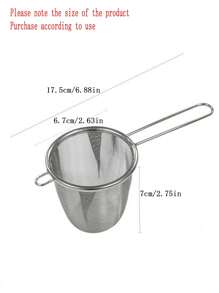 1pc Stainless Steel Tea Bucket With Leak-Proof Filter And Double Handles - Ideal Choice For Tea Lovers - Silver - View 2