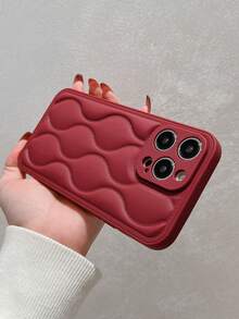 1入組細緻噴霧芳香風格高端波紋拼接羽絨保護手機殼,適用於iphone 15/15pro/15pro Max/11/12/13/14/11pro Max/12pro/12pro Max/13pro/13pro Max/14pro/14pro Max - 彩色 - 查看 1