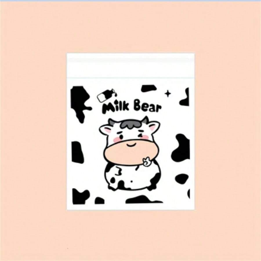 100pcs Adhesive Trash Bags For Household And Car - Dairy Cow - View 1