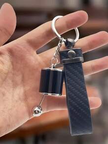 1pc Men's Black Auto Part Model Gearbox Keychain Mini Gear Shift Stick Keyring Cool Car Gear Shifter Keychain Car Key Accessories Gift Idea For Boyfriend Attractive Car Enthusiast Keyring Pendant For Daily Use Key Chain Charms Car Key Chain - Black - View 2