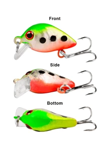 5/10pcs Random Color 3cm/1.6g Mini Rock Fishing Lure, Abs Plastic Artificial Bait, Hard Lure, Suitable For Saltwater And Freshwater Fishing, Outdoor Accessories