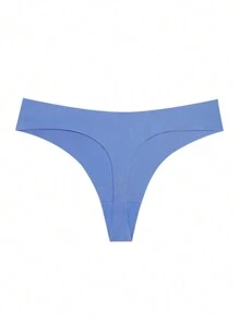 女款 6 件/套無縫低腰一體成型邊緣彈性冰絲丁字褲 - 彩色 - 查看 3