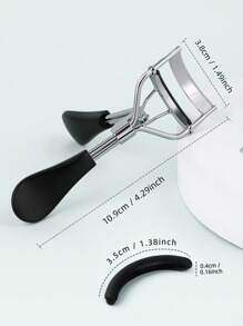 1pc Portable Eyelash Curler And 15 Silicone Pads, Black Curved Handle Eyelash Curler,Curling & Shaping,Not Hurting Eyelashes,Lash Lift,Big Eye,For Women Eye Brow,Makeup,Cheap,Room Decor,Vanity,Travel,Bedroom,Makeup Accessories,Eyelash Curler,Cheap,Stocking Stuffers,Makeup,Makeup Tools,Cheap Stuff,Gifts,Gifts For Women,Christmas Gifts