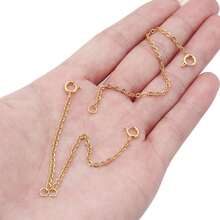 4/8 件不銹鋼延長鏈,用於珠寶製作,手鍊/項鍊尾鏈,十字鏈 - 延長鏈 - 查看 6