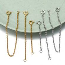 4/8 件不銹鋼延長鏈,用於珠寶製作,手鍊/項鍊尾鏈,十字鏈 - 延長鏈 - 查看 9