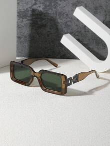 1pair Women's Square Frame Fashion Glassesable And Versatile For Summer Outfits - Multicolor - View 15