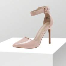 Women Pointed Toe Ankle Strap D'Orsay High Heel Stiletto  Pumps Shoes - 乾枯玫瑰色 - 查看 1