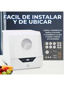 Mini Lavavajillas Ahorradora Automática - Blanco - Ver 4