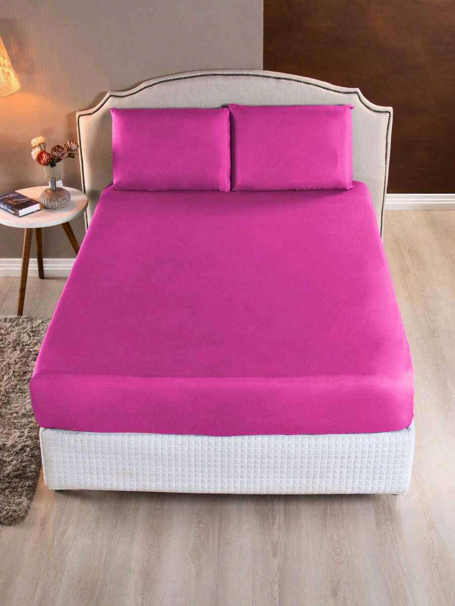 Sheet Sets With Pillowcases - Màu Hồng Tươi - Xem 1