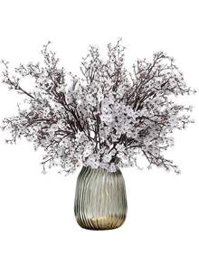 1 件人造花，人造花散装真实触感人造满天星花束假塑料丝绸花，适用于家庭厨房卧室婚礼节日、派对装饰 - 白色 - 查看 4