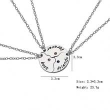 3 件組大中小姊妹項鍊女可愛女孩簡約心型友誼項鍊首飾配件 - 圓形三件套 - 查看 6