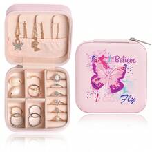 女裝首飾盒 女孩印花獨角獸首飾盒 旅行首飾收納盒 小首飾盒 求婚禮物 伴娘媽媽女兒 情人節禮物 - Printed - 查看 1