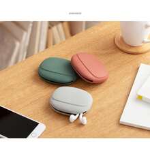 Simple Portable Silicone Earphone And Data Cable Organizer Eva Zipper Earphone Storage Bag - Green - View 5