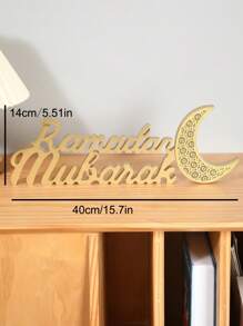 1 件木制 Kareem 桌面装饰节日装饰生日礼物毕业 - 白色 - 查看 2