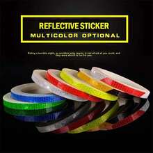 1 件 1*8 公分自行車彩色反光貼紙夜間騎乘安全警示 - 紅白色 - 查看 4
