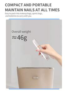 智慧電動指甲刀具有防夾、磨甲、打磨功能。適合所有年齡。便攜且電池壽命長。高端包裝,絕佳的禮物創意。 - 白色 - 查看 9