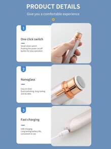 智慧電動指甲刀具有防夾、磨甲、打磨功能。適合所有年齡。便攜且電池壽命長。高端包裝,絕佳的禮物創意。 - 白色 - 查看 10