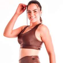 Women Sports Tees & Tanks - 鏽棕色 - 查看 3