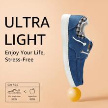 STQ Women'S Lace Up Loafers Orthopedic Comfotable Ultralight Boat Casual Shoes With Arth Support - 牛仔藍 - 查看 4