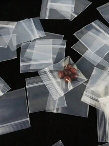 100入組透明珠寶袋 -自封拉鍊和抗老珠寶包裝袋,可重複使用的自粘opp袋,用於烘焙餅乾、小吃、珠寶、糖果 - 無色 - 查看 4