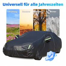 Car Cover, Outdoor Full Set Car Covers, 190T All Weather Waterproof Automobiles Cover, Sunscreen And Scratch Proof, Side Sliding Door, Universal Car Cover For Parking Lot Or Street - L - 查看 5