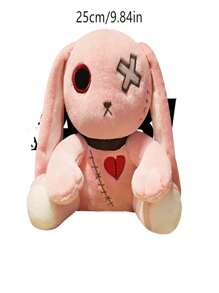 1入粉色填充動物心形設計毛絨玩具,9.84英寸娃娃,家居裝飾,生日禮物,節日禮物,男女朋友和家人的完美禮物 - 粉色 - 查看 3