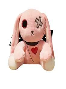 1入粉色填充動物心形設計毛絨玩具,9.84英寸娃娃,家居裝飾,生日禮物,節日禮物,男女朋友和家人的完美禮物 - 粉色 - 查看 2