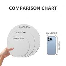 1pc Modern Style,Round Decorative Mirror Sticker, (Thick 0.2cm) Removable Self-Adhesive Acrylic Mirror Wall Sticker, Wall Art, Wall Stickers, Home Decor, Bedroom Accessories, Room Decoration - Silver - View 4