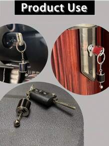 1pc Men's Black Auto Part Model Gearbox Keychain Mini Gear Shift Stick Keyring Cool Car Gear Shifter Keychain Car Key Accessories Gift Idea For Boyfriend Attractive Car Enthusiast Keyring Pendant For Daily Use Key Chain Charms Car Key Chain - Black - View 4