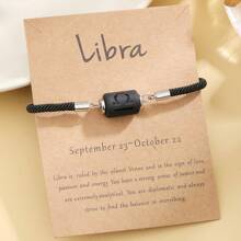 1pc 12 Constellation Protection Bracelet Women's Hand Rope BraceletSweet Gifts For Friends - Black - View 16