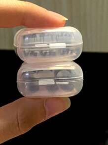 Transparent Plastic Portable False Eyelash Storage Box, Multipurpose Jewelry Earrings Studs Necklace Organizer, Dustproof Cover Jewelry Display Case, Available In 5pcs/10pcs/20pcs/30pcs/50pcs ,Jewellery Box,Pouch,Makeup Brush Holder,Brush Holder,Perfume Organiser,Pouch Bag,Gifts For Women,Christmas Gifts,Gift Ideas For Women - Clear - View 4