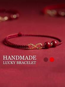 1pc Red Beads Good Luck Bracelets For Women Men, Perfect New Years Gift For Family Lovers Best Friend