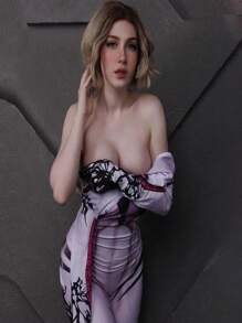 Sexy Costume Cosplay Symbiote Spider Woman Spider Costume Superhero Halloween - Multicolor - View 3