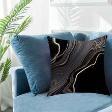 1pc Marble Pattern Pillow Case, Nordic Simple Sofa Cushion Cover, Living Room Decor, Bedroom Decor, Single-Sided Printed Throw Pillow Cover - Multicolor - View 7