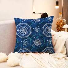 1 件涤纶枕套，北欧简约沙发靠垫套，客厅装饰，卧室装饰，单面印花抱枕套 - 彩色 - 查看 5