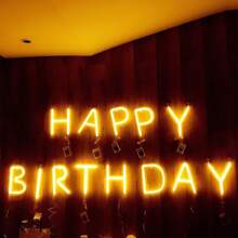 1入組26個字母、數字和特殊字符霓虹裝飾燈,房間牆掛燈,婚禮生日派對氛圍燈,意外驚喜禮物@ # &字母燈愛心燈 - 彩色 - 查看 5