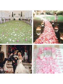 1000/500/100 pièces Pétales de roses en soie artificielles colorées, romantiques et chaleureuses. Décoration de fête de mariage, faveurs, fournitures de roses. Idéal pour la Saint-Valentin, cadeau