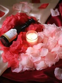 1000/500/100 pièces Pétales de roses en soie artificielles colorées, romantiques et chaleureuses. Décoration de fête de mariage, faveurs, fournitures de roses. Idéal pour la Saint-Valentin, cadeau