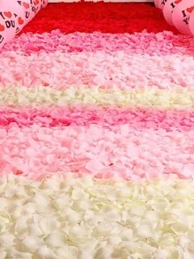 1000/500/100 pièces Pétales de roses en soie artificielles colorées, romantiques et chaleureuses. Décoration de fête de mariage, faveurs, fournitures de roses. Idéal pour la Saint-Valentin, cadeau