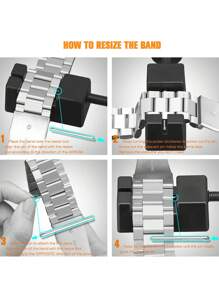 1入組黑色姐妹款女孩手錶套裝,適合作為日常穿戴或禮物贈送。贈送1台錶帶調節器。 - 黑色 - 查看 7